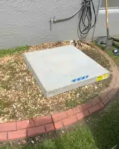 Riverview HVAC Replacement 7 Levelled 4" concrete hurricane pad