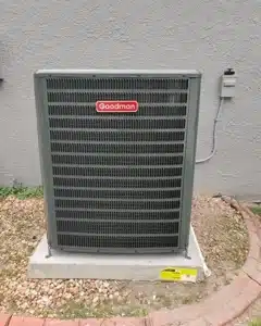 Riverview HVAC Replacement 1 Condenser anchored down on 4 inch