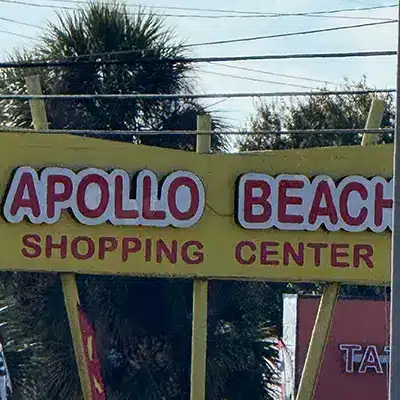Bright sign for shopping center